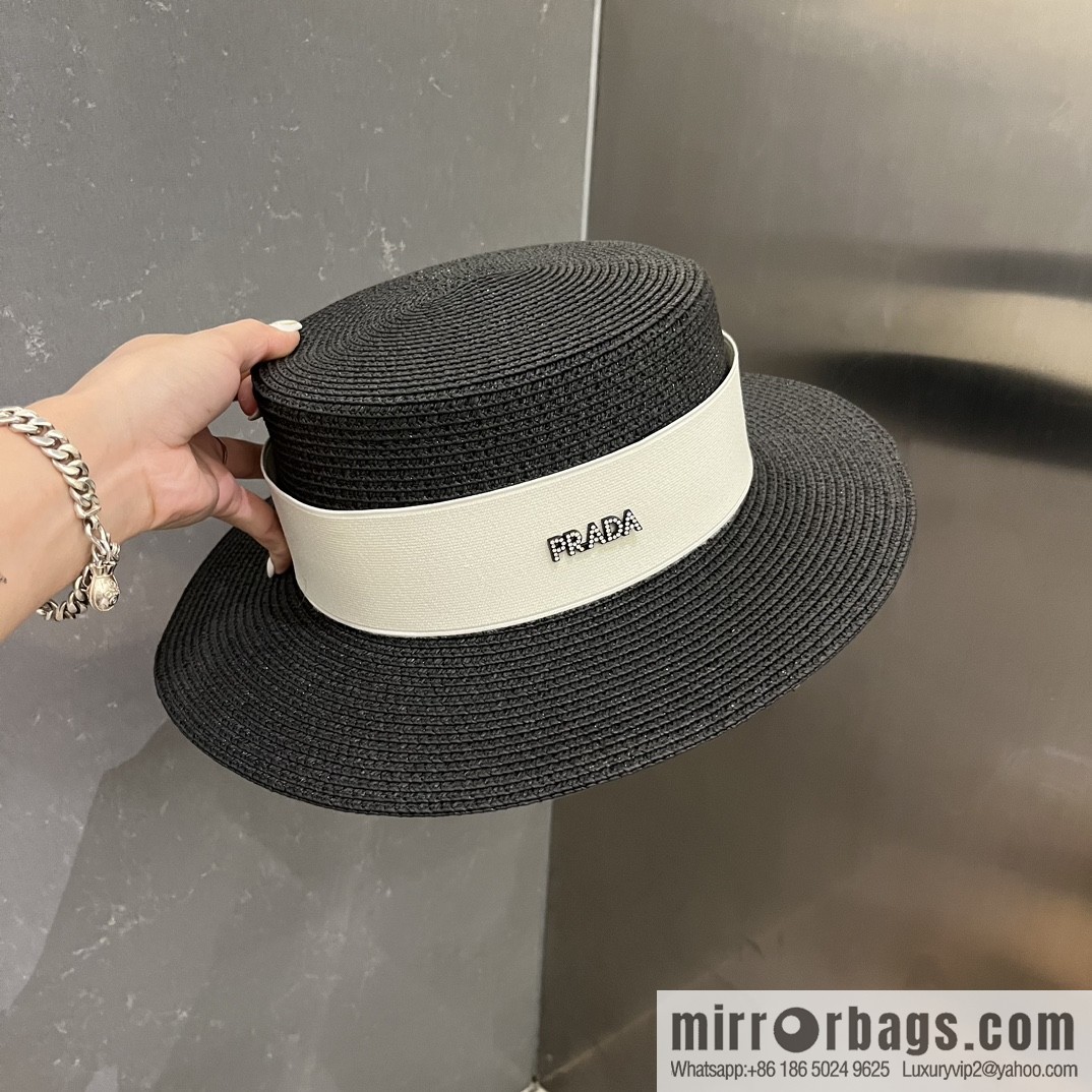 Prada new flat top top hat