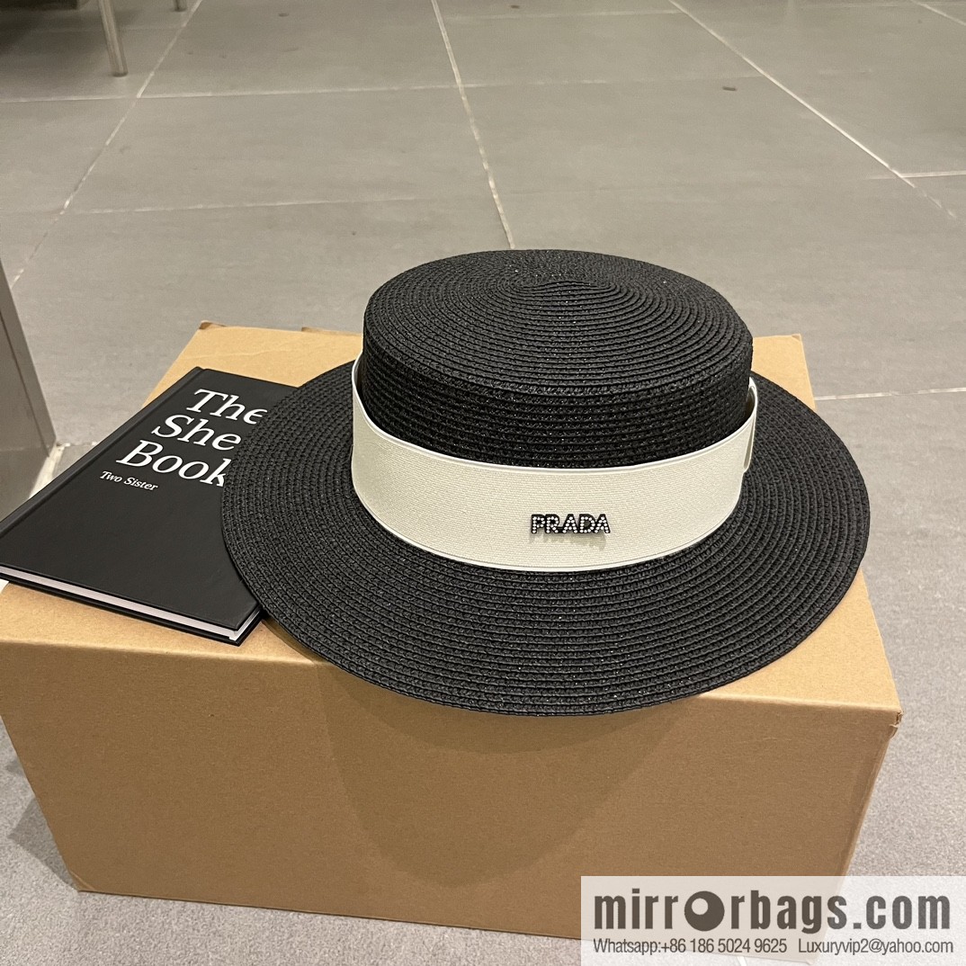 Prada new flat top top hat