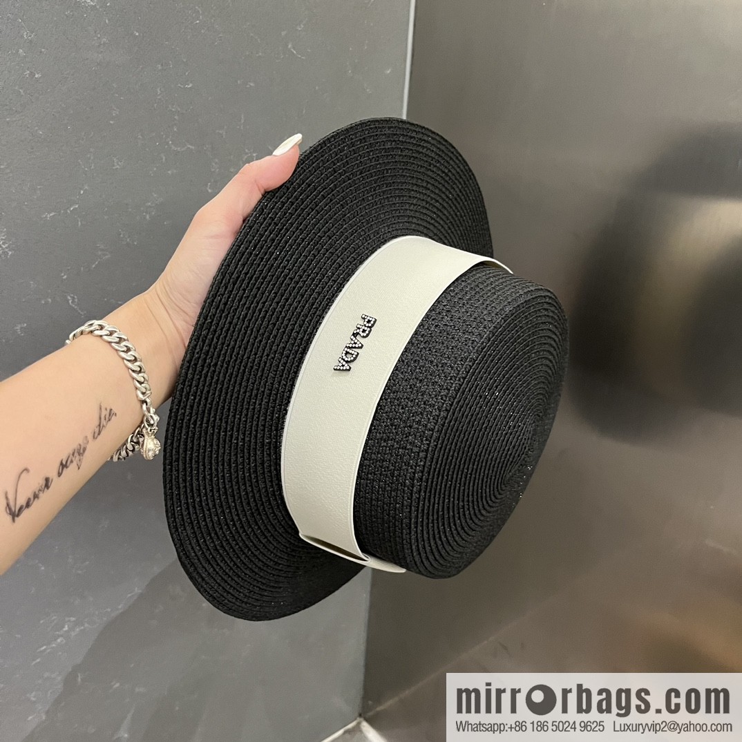 Prada new flat top top hat