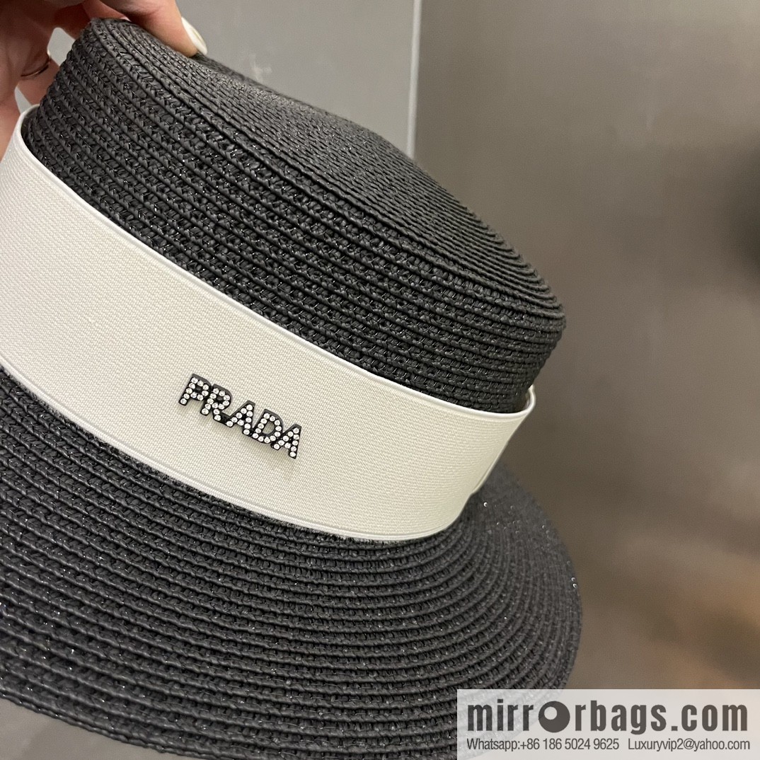 Prada new flat top top hat