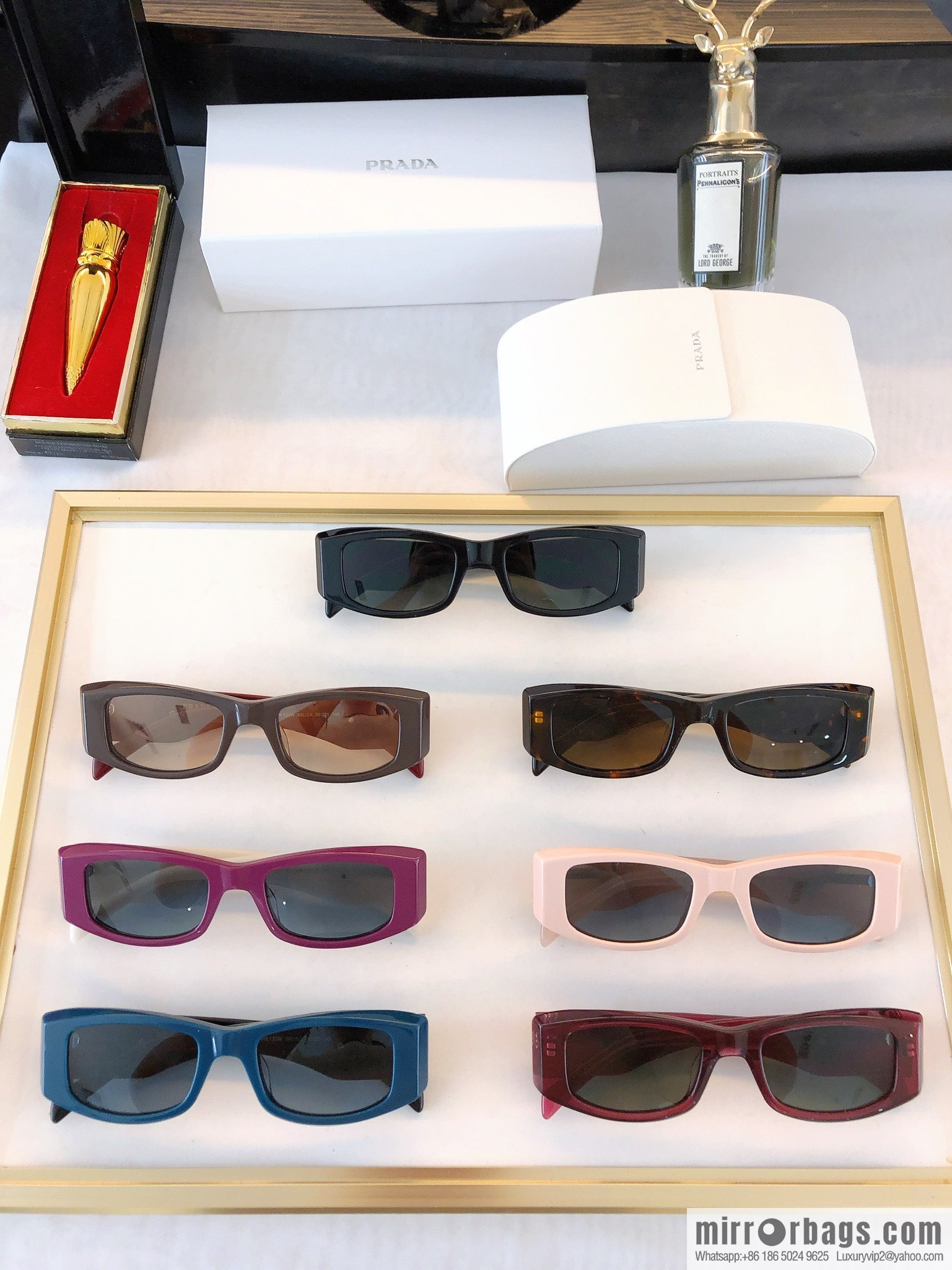 Prada 3D cut temple sunglasses