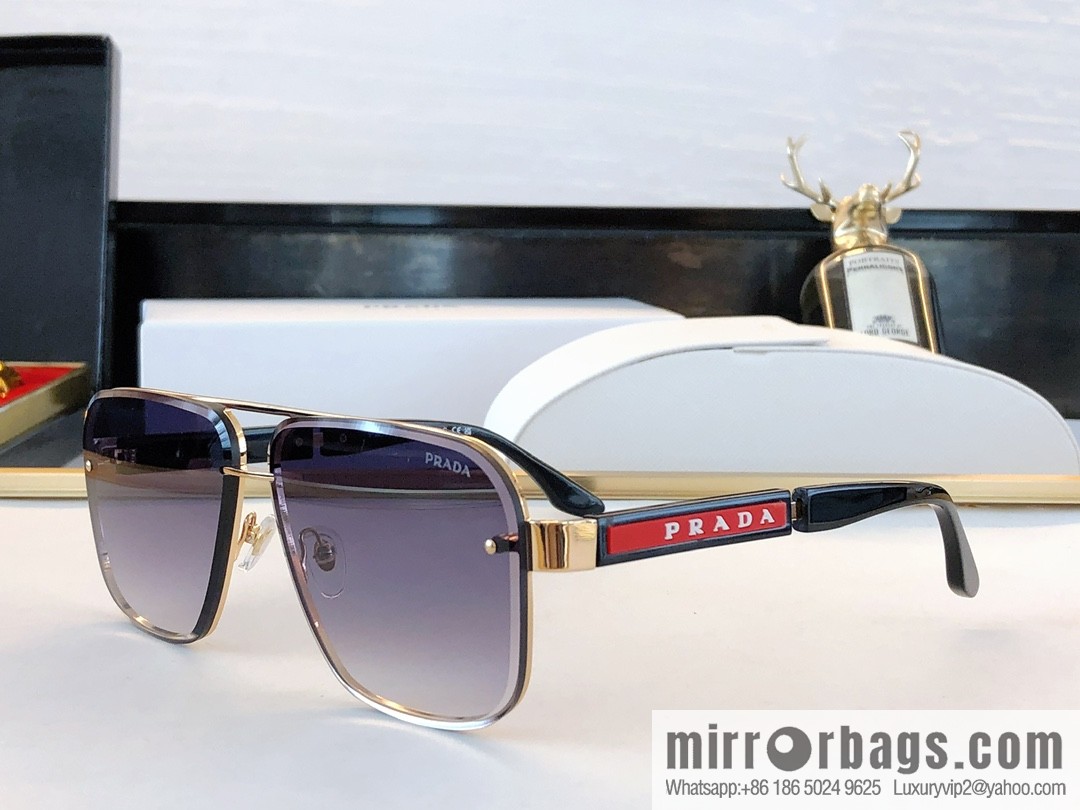 Prada three-dimensional letter square sunglasses