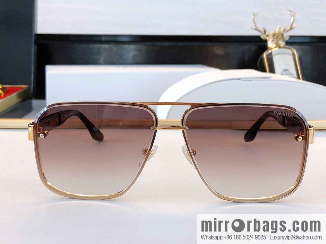 Prada three-dimensional letter square sunglasses