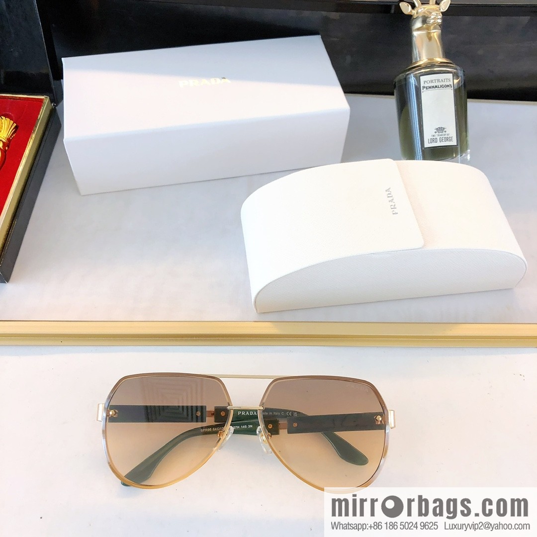 PRADA Prada letter logo temple diamond three-dimensional cut lens sunglasses