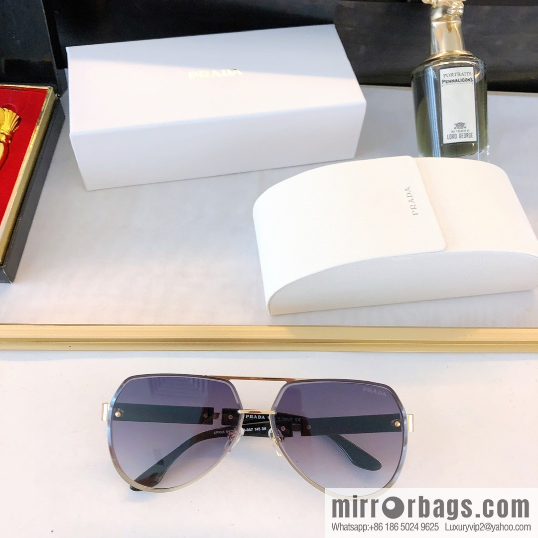 PRADA Prada letter logo temple diamond three-dimensional cut lens sunglasses