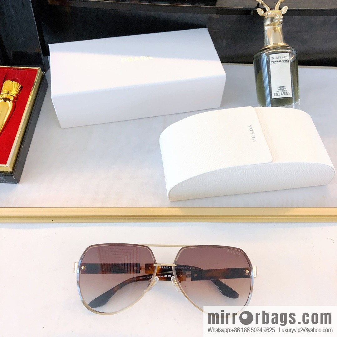 PRADA Prada letter logo temple diamond three-dimensional cut lens sunglasses