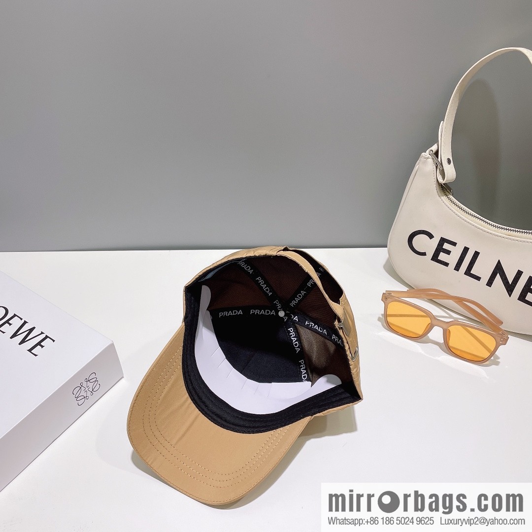 PRADA PRADA Side Triangle Label Baseball Cap