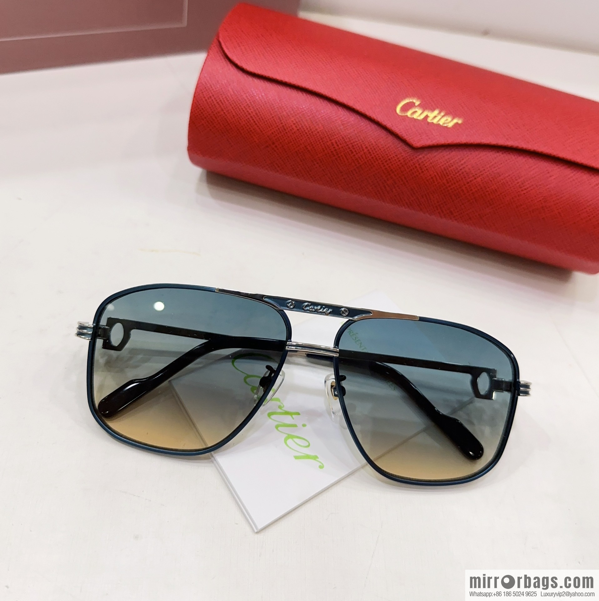 Cartier box unisex sunglasses