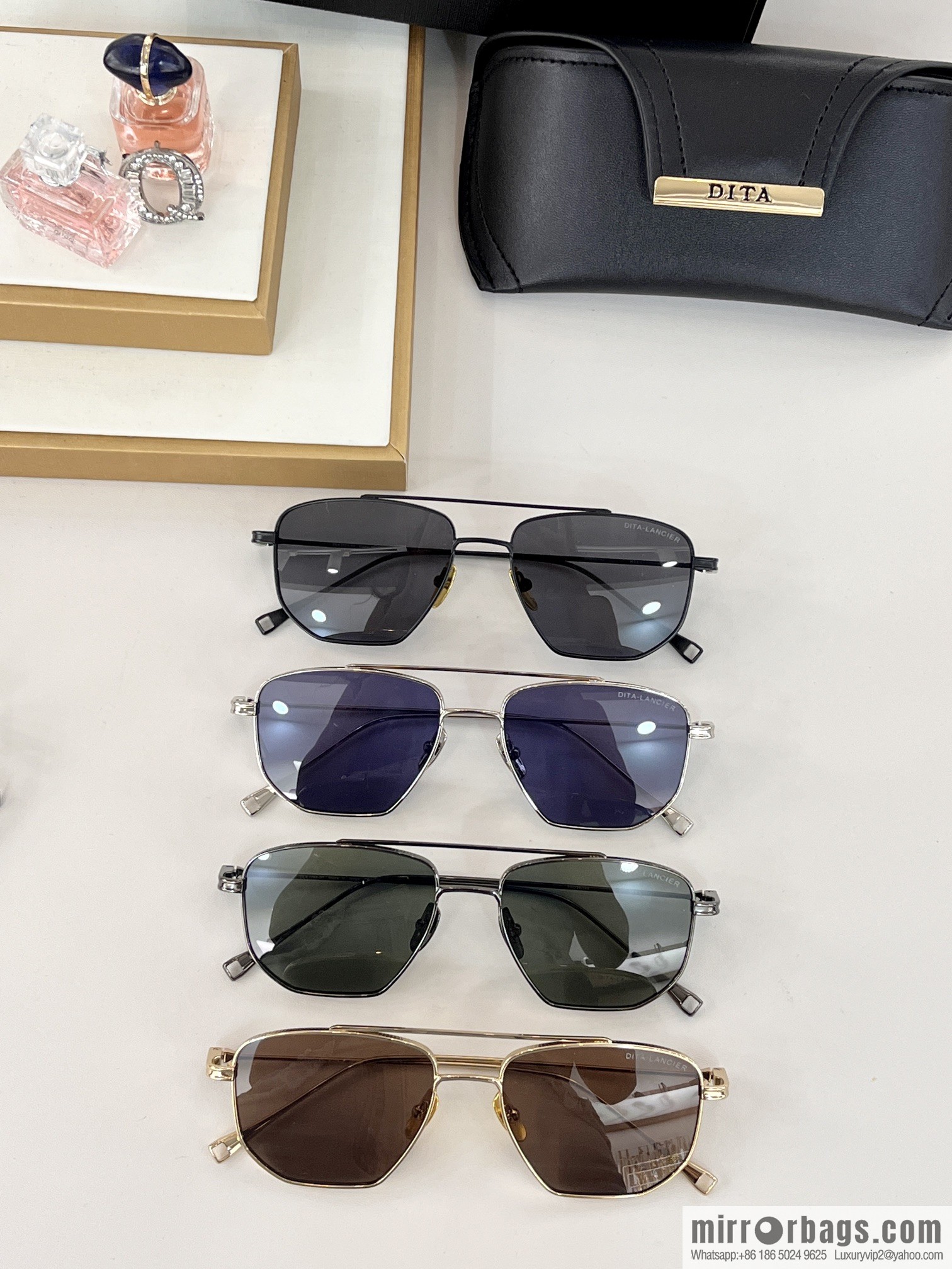 DITA Tita Metal Frame Unisex Sunglasses