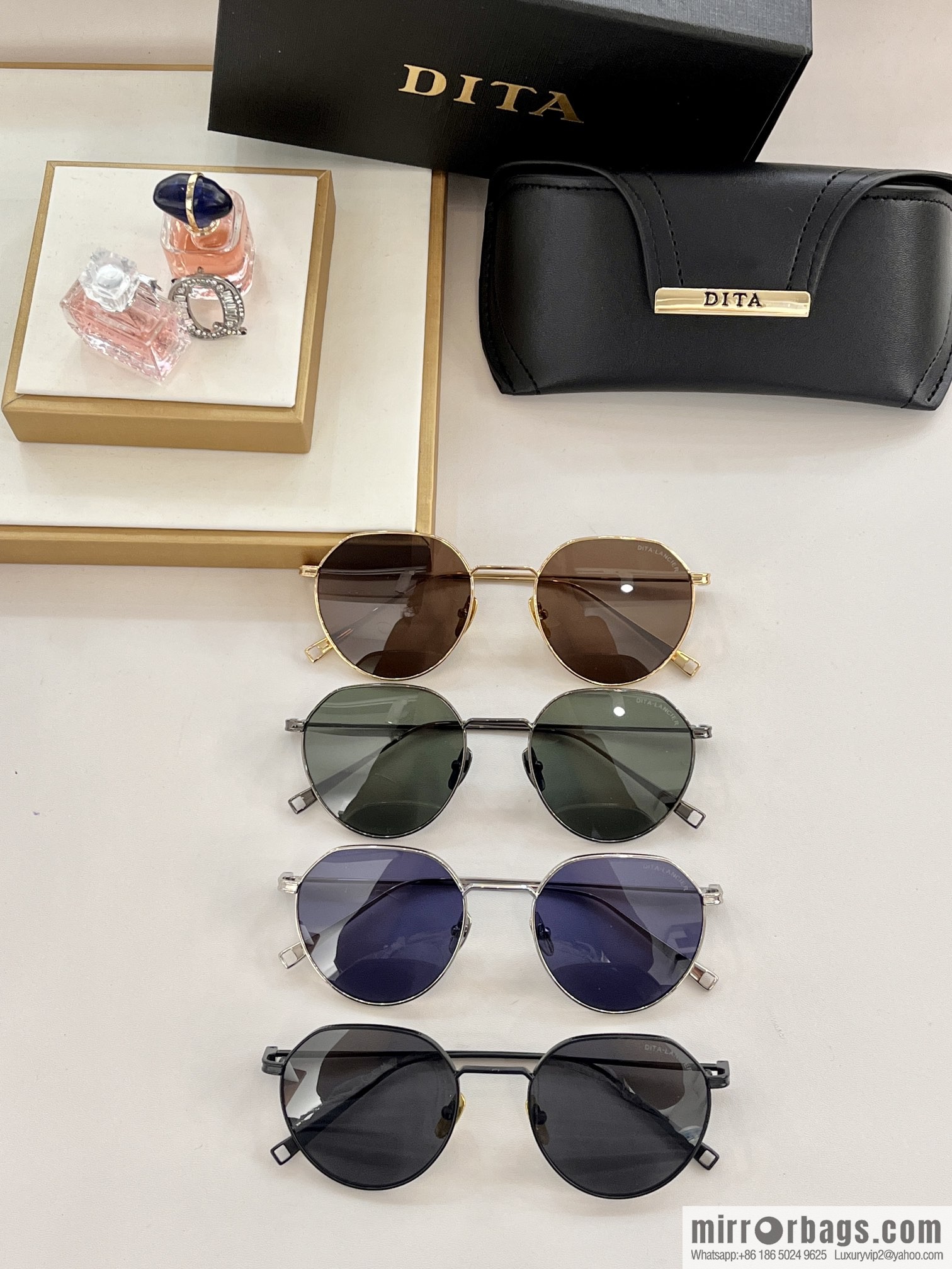 DITA Metal Large Frame Unisex Sunglasses