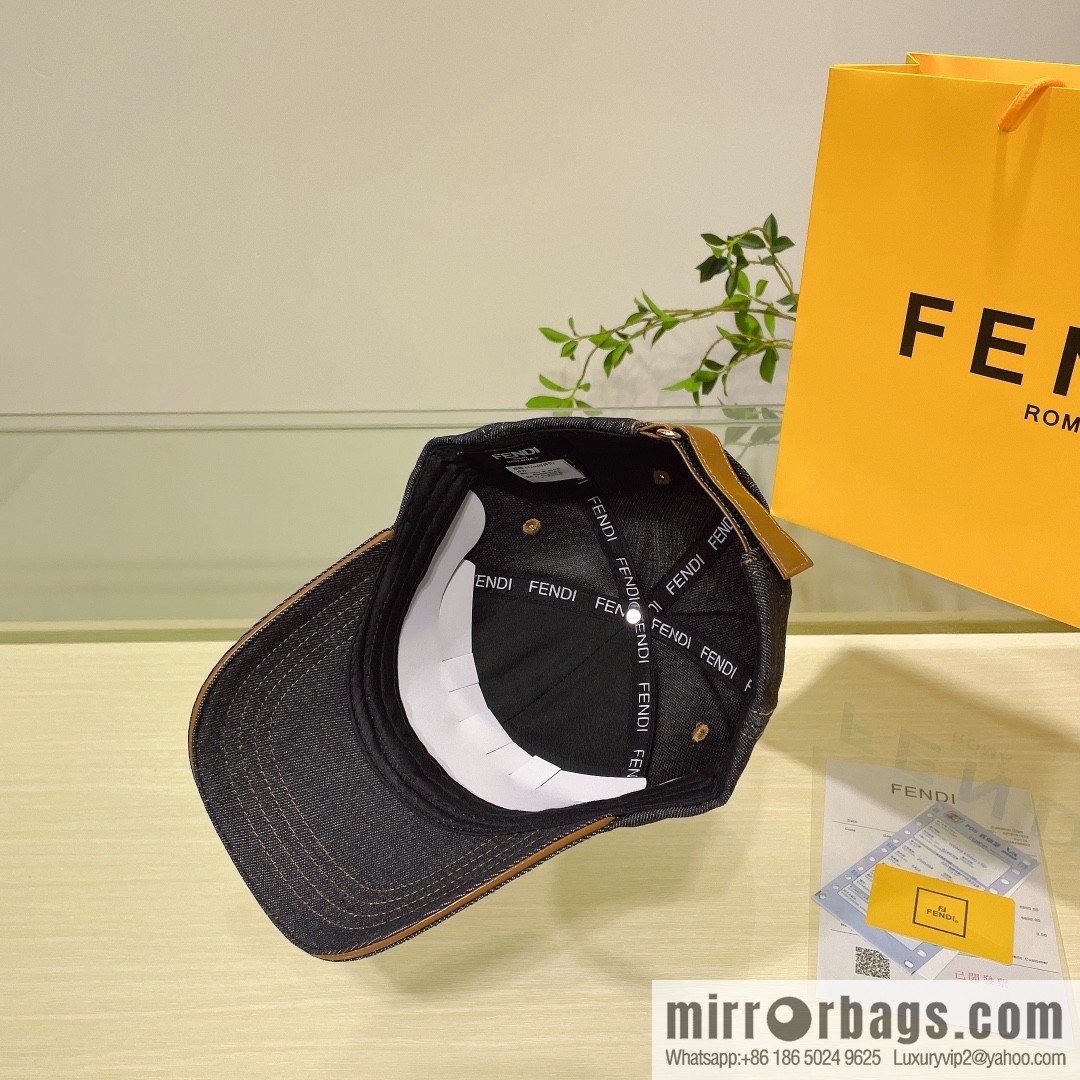 FENDI Fendi's new washed denim baseball cap