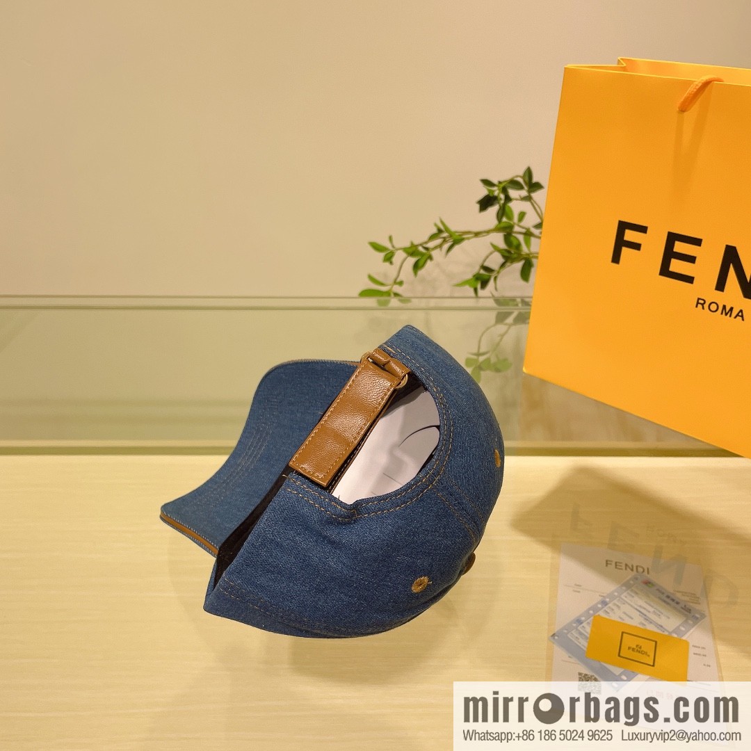 FENDI Fendi's new washed denim baseball cap