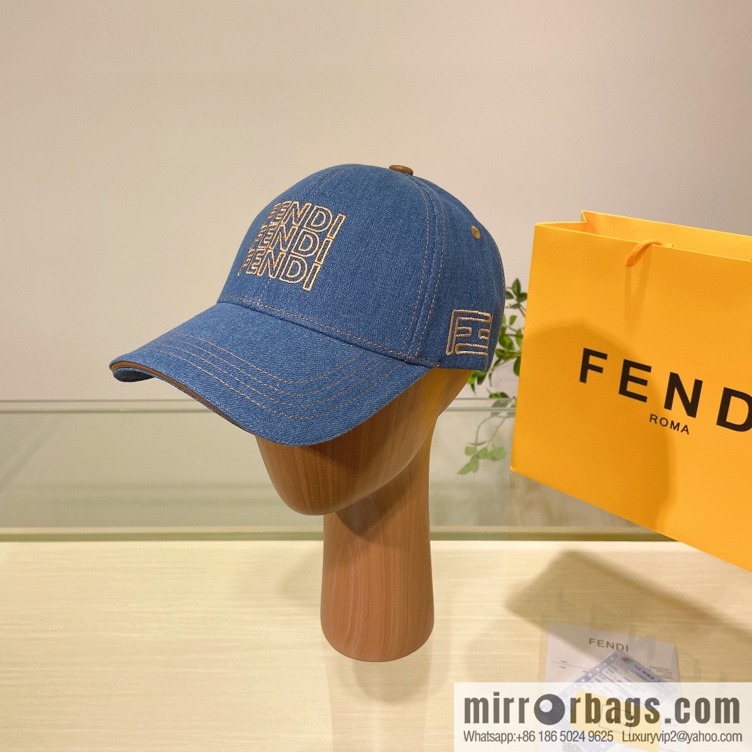 FENDI Fendi's new washed denim baseball cap
