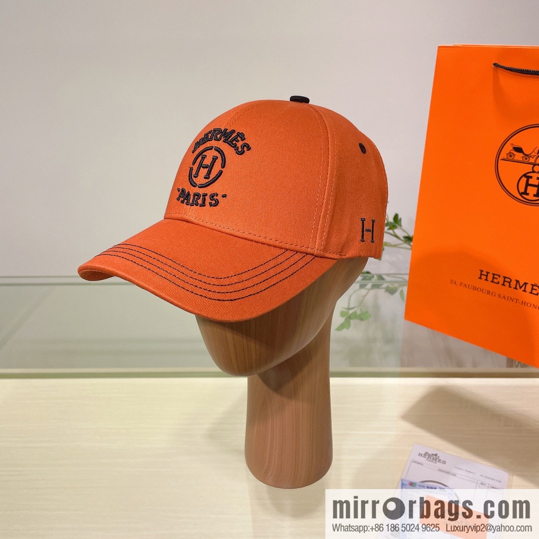 Hermes Hermes color matching H latest original baseball cap