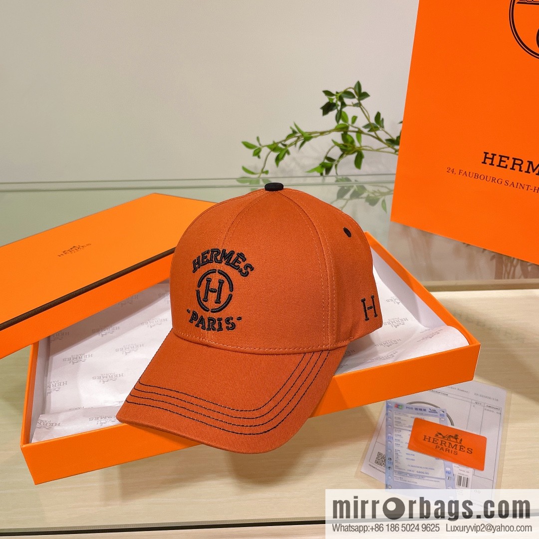 Hermes Hermes color matching H latest original baseball cap