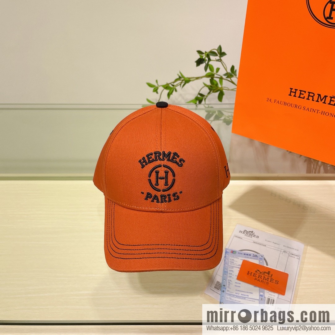 Hermes Hermes color matching H latest original baseball cap