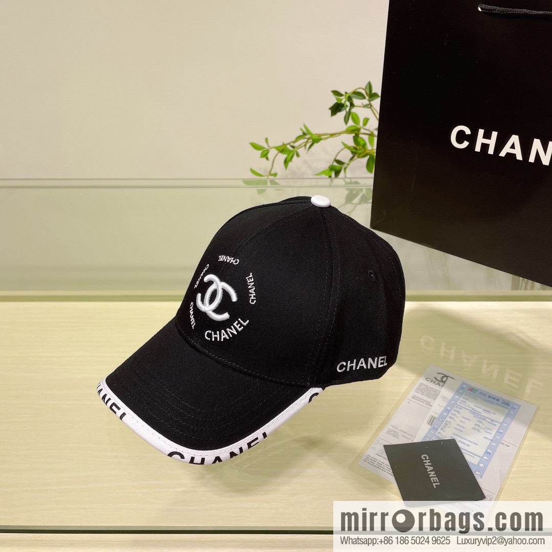 Chanel's new simple embroidered logo baseball cap