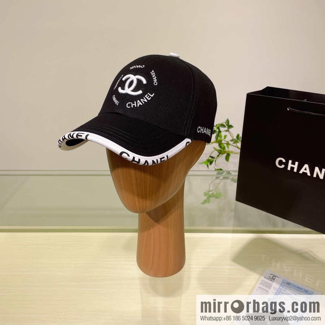 Chanel's new simple embroidered logo baseball cap