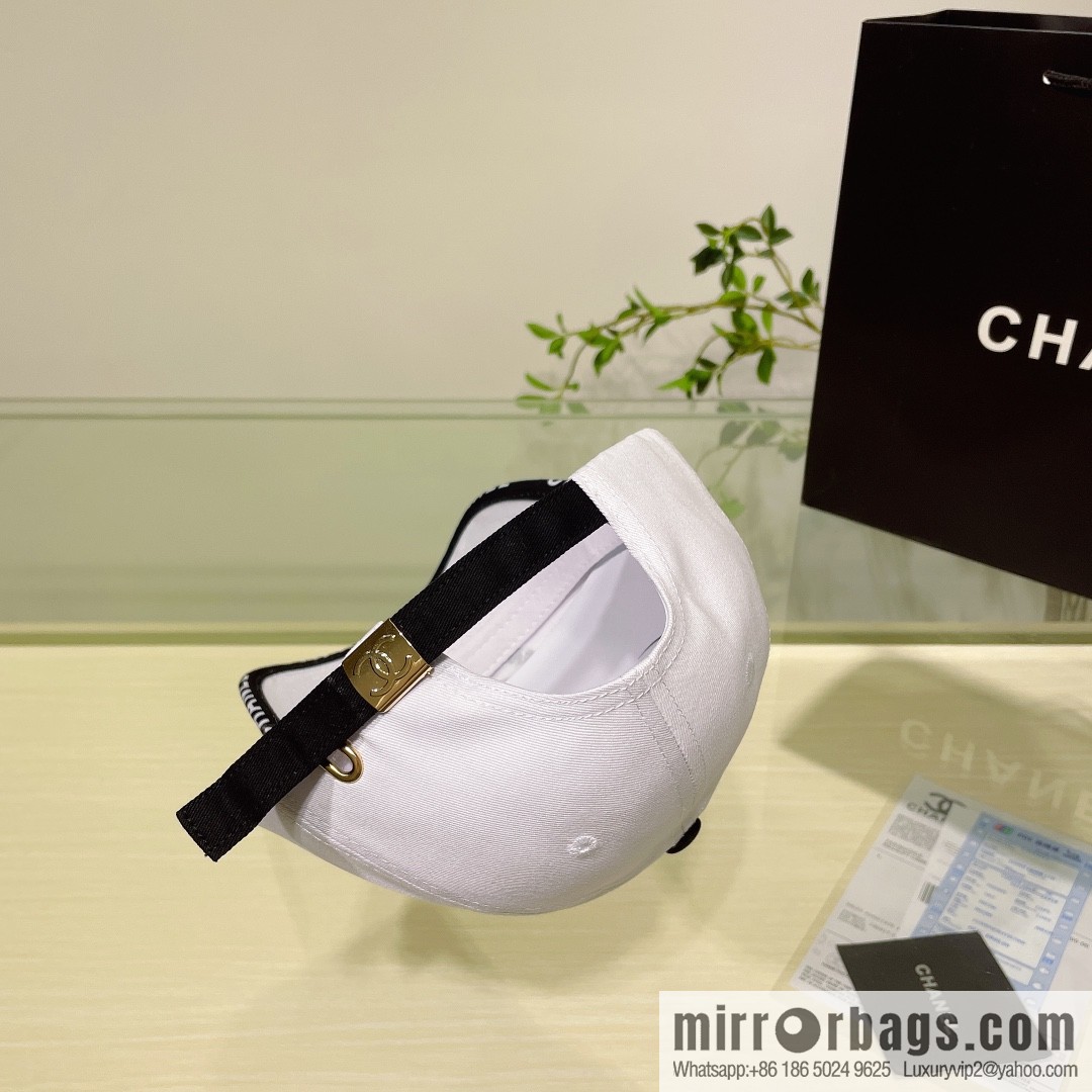 Chanel's new simple embroidered logo baseball cap