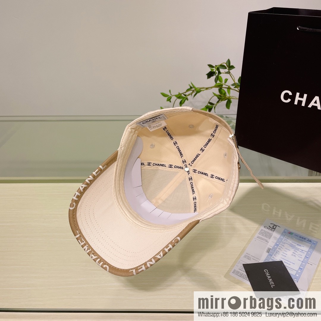 Chanel's new simple embroidered logo baseball cap