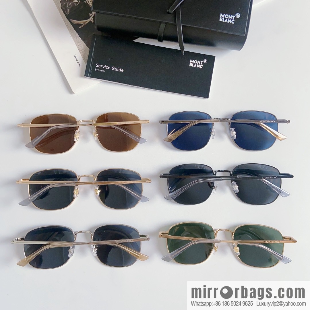 Montblanc Montblanc Simple Versatile Men's Square Sunglasses