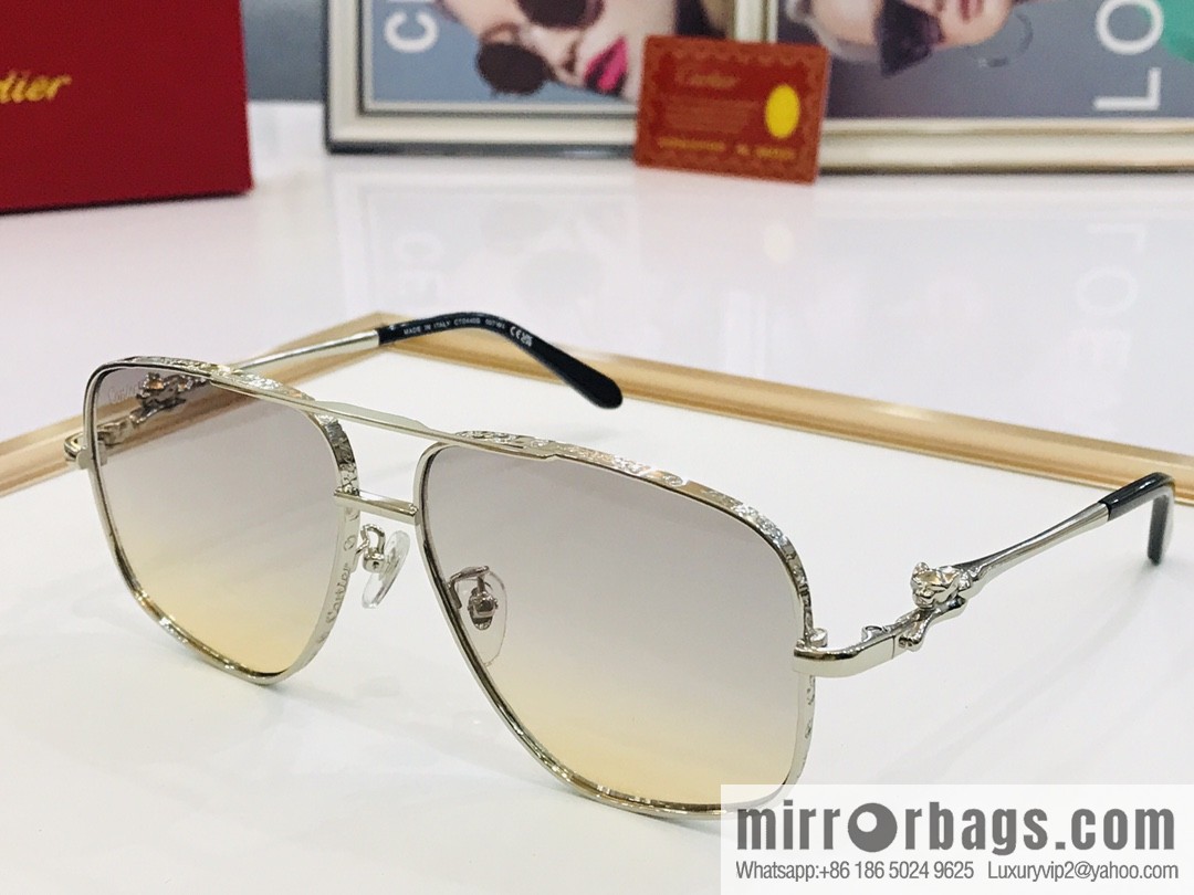 Cartier Metal Framed Men's Sunglasses
