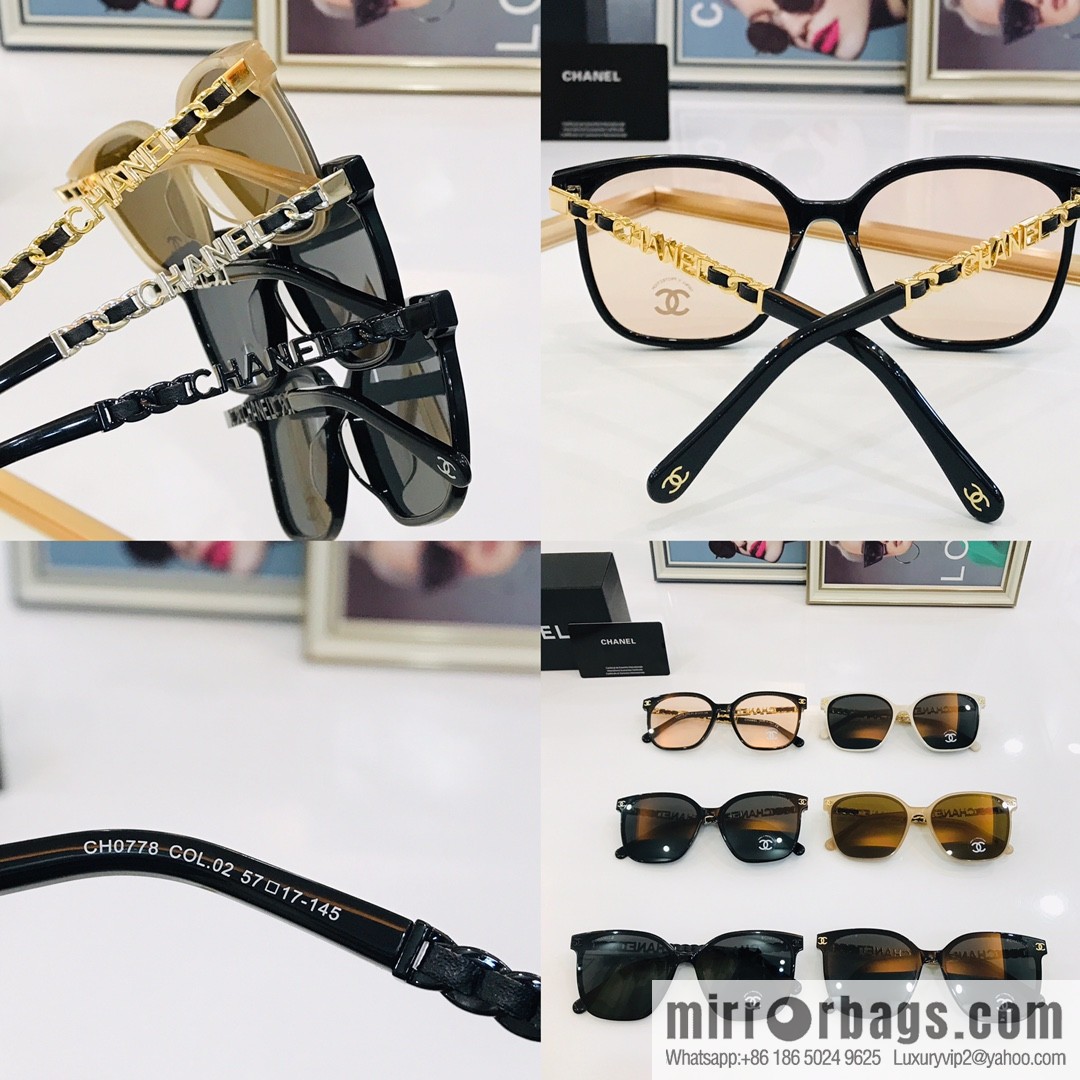 Chanel logo decorative women's sunglasses