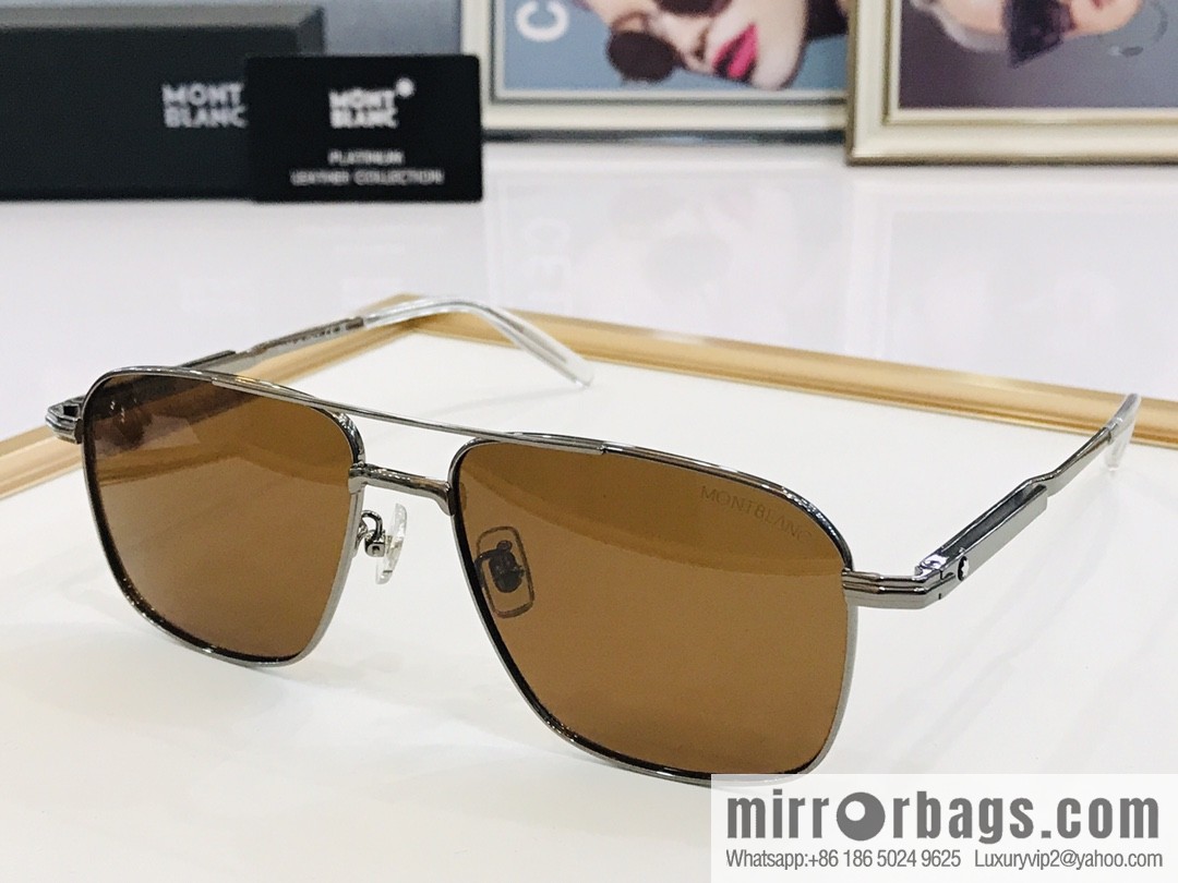 Montblanc Metal Frame Unisex Sunglasses