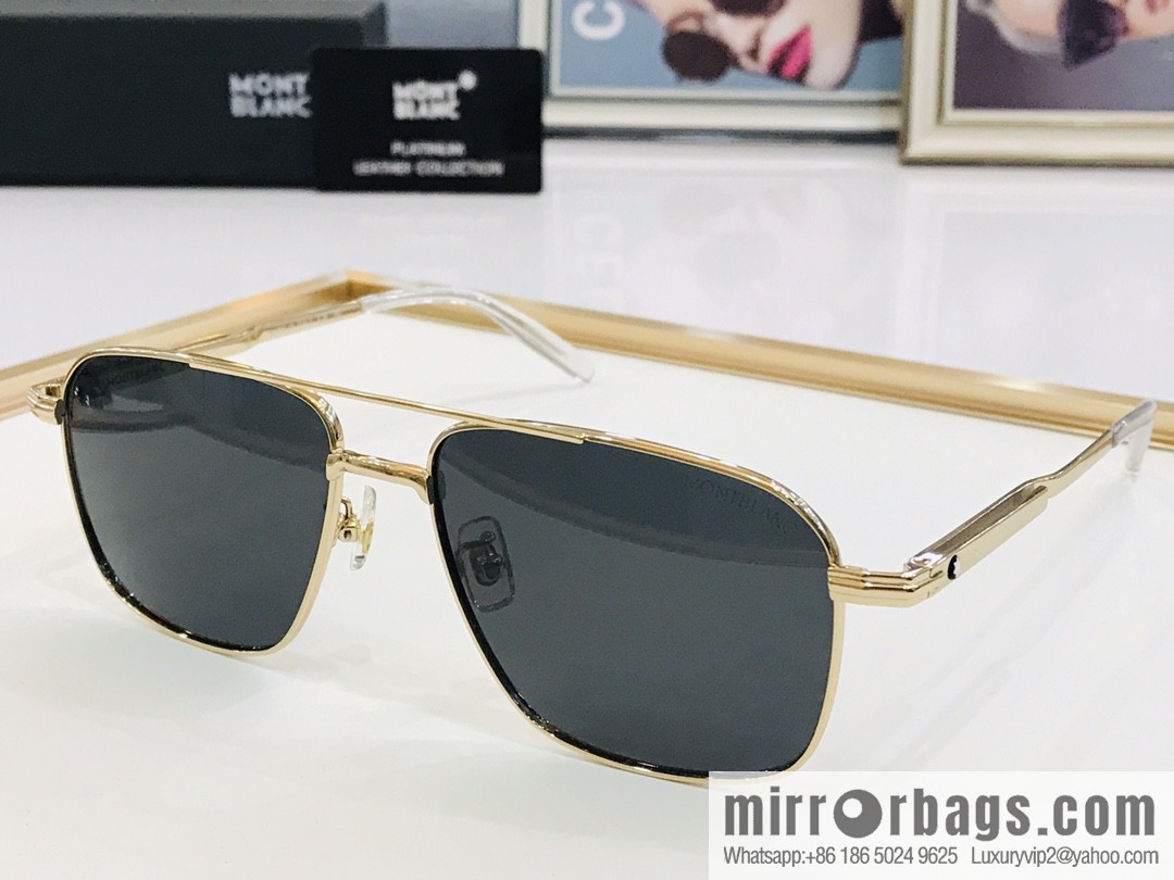 Montblanc Metal Frame Unisex Sunglasses