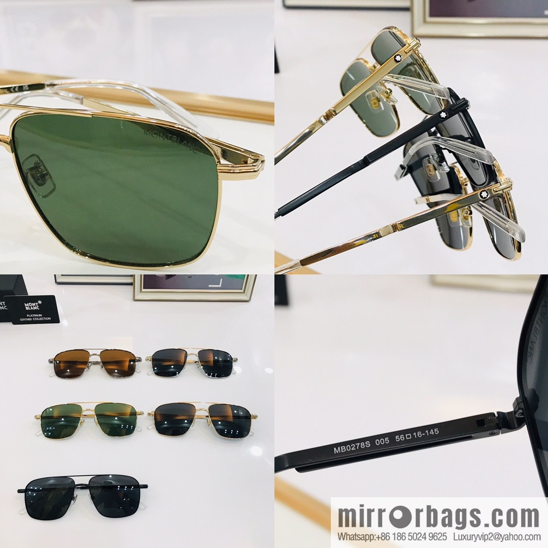 Montblanc Metal Frame Unisex Sunglasses