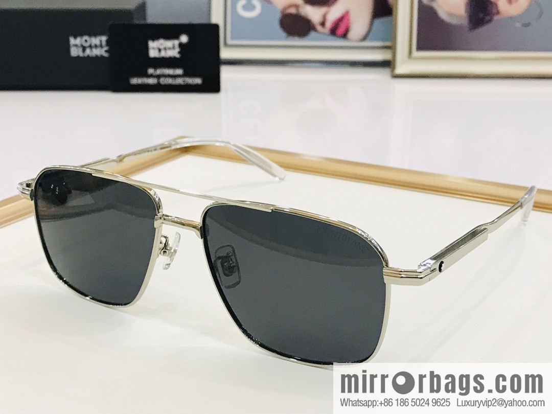 Montblanc Metal Frame Unisex Sunglasses