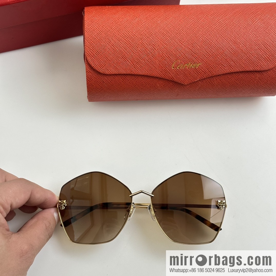Cartier Cartier Leopard Head Pilot Sunglasses Sunglasses