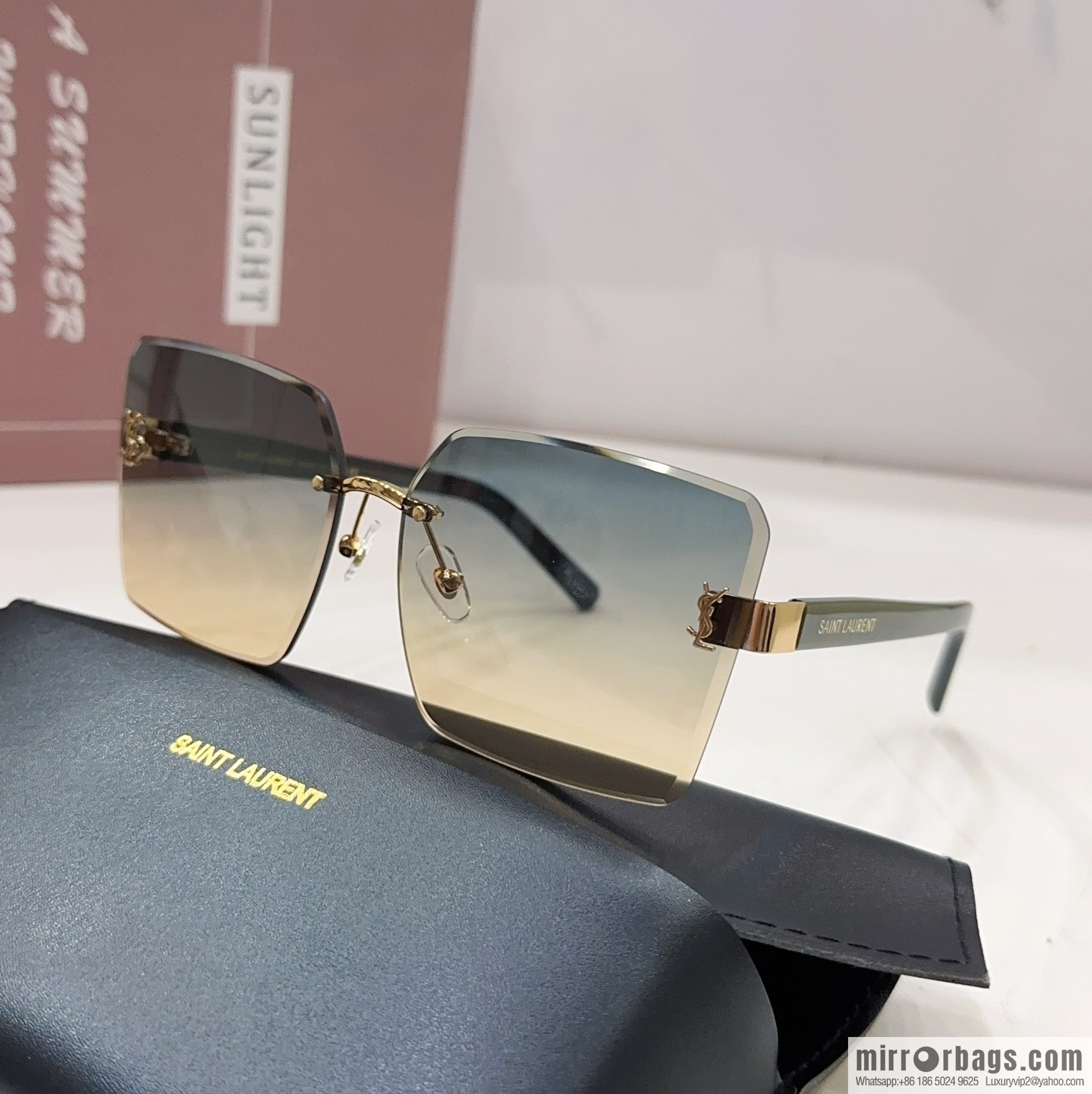 YSL Saint Laurent square women's sunglasses