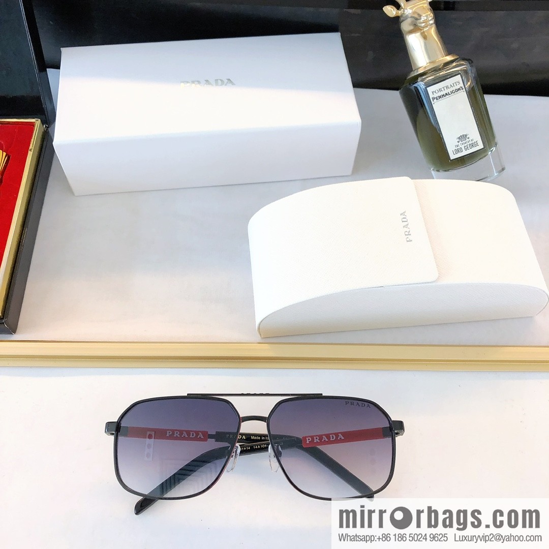 PRADA three-dimensional lettering engraved unisex sunglasses