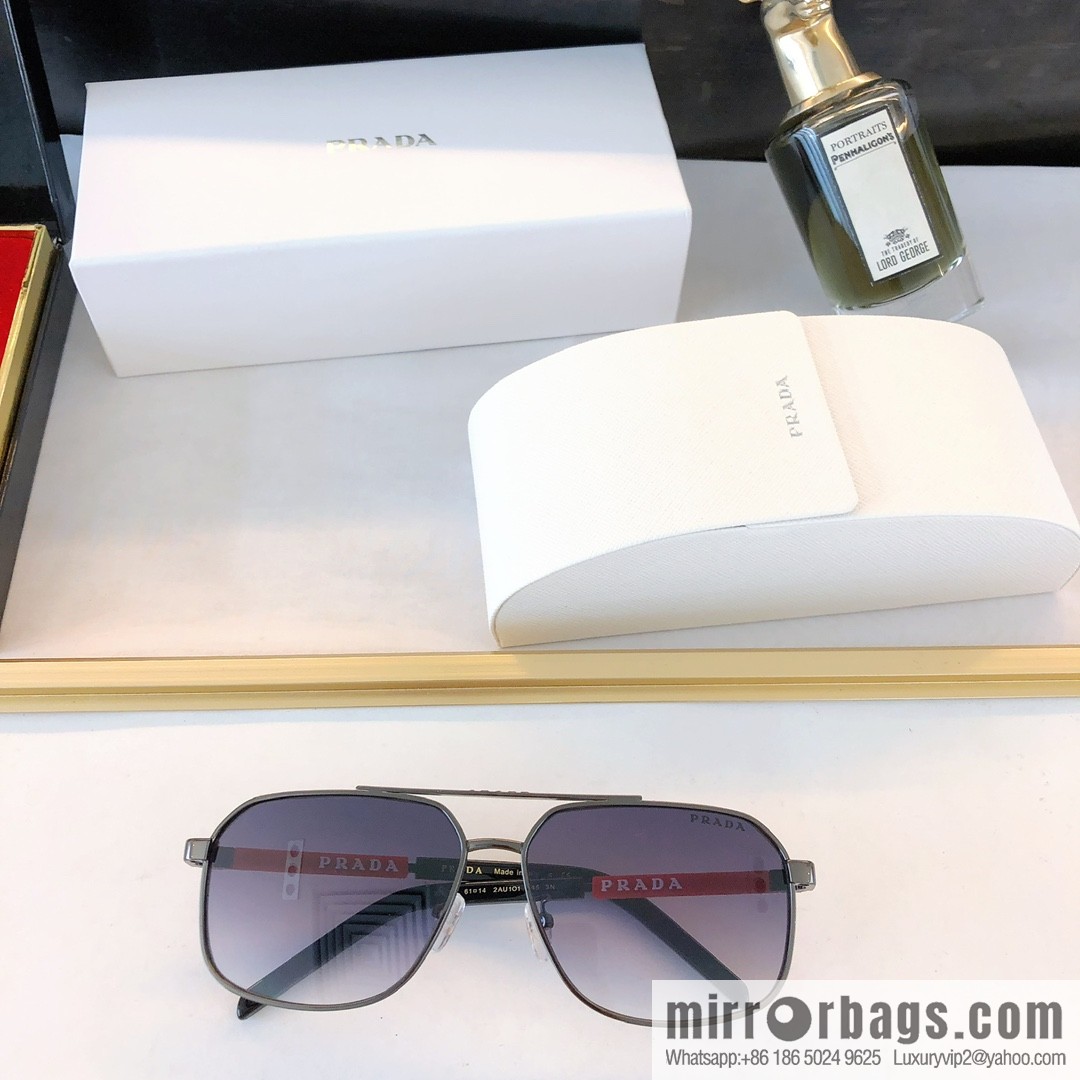 PRADA three-dimensional lettering engraved unisex sunglasses