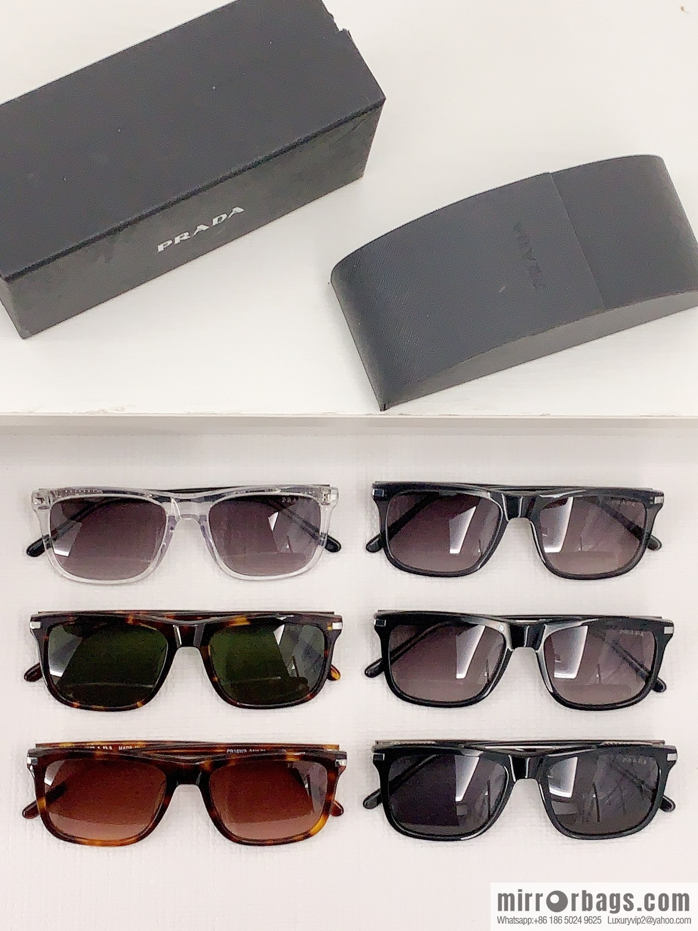 PRADA temple metal logo unisex sunglasses