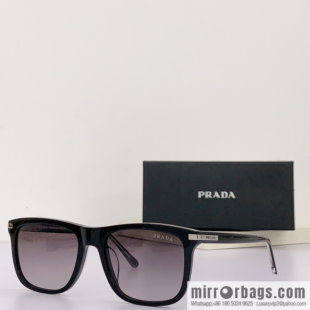 PRADA temple metal logo unisex sunglasses