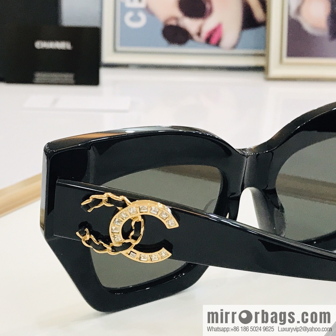 Chanel large frame unisex sunglasses