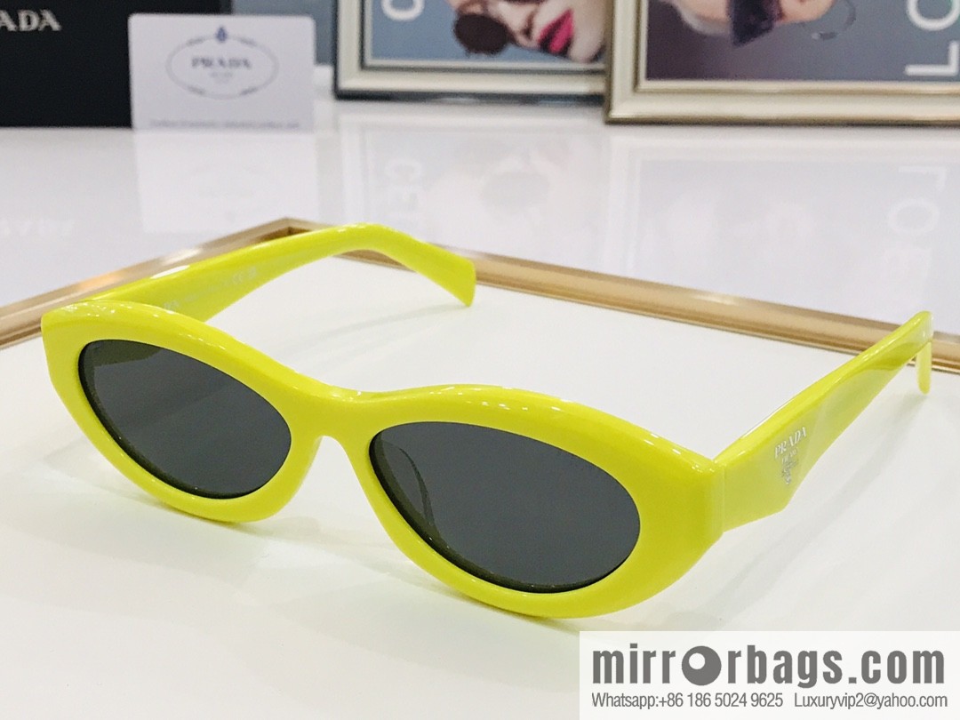 Prada oval frame women's sunglasses