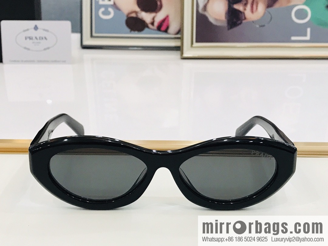 Prada oval frame women's sunglasses