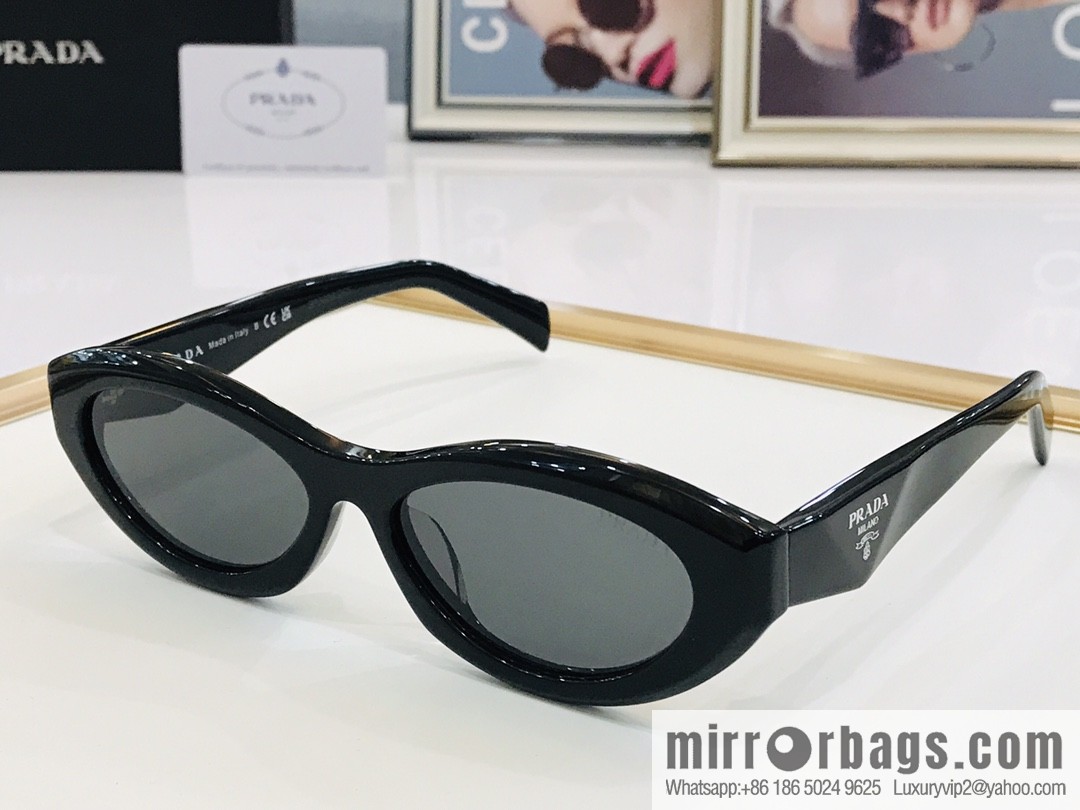 Prada oval frame women's sunglasses