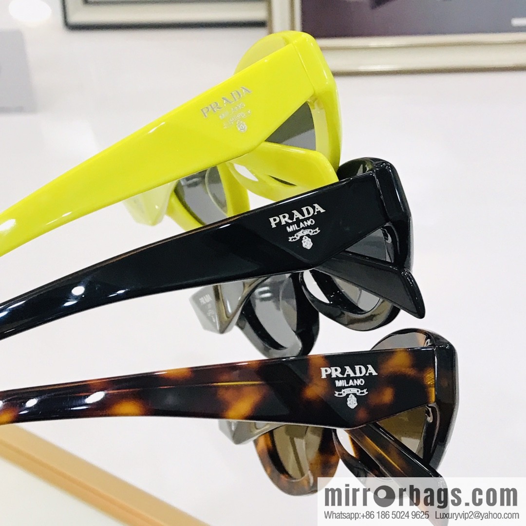 Prada oval frame women's sunglasses