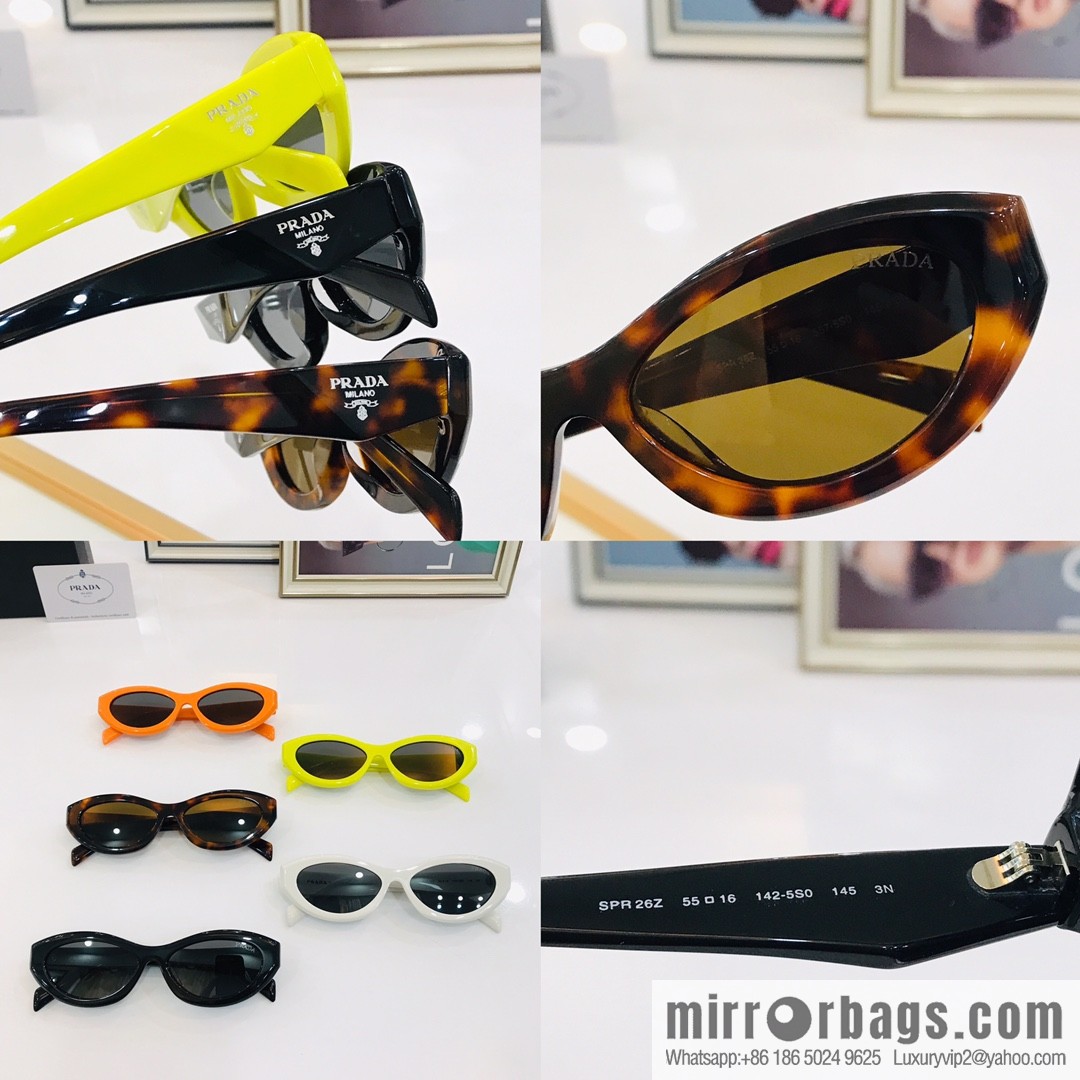 Prada oval frame women's sunglasses