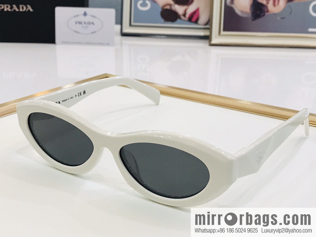 Prada oval frame women's sunglasses