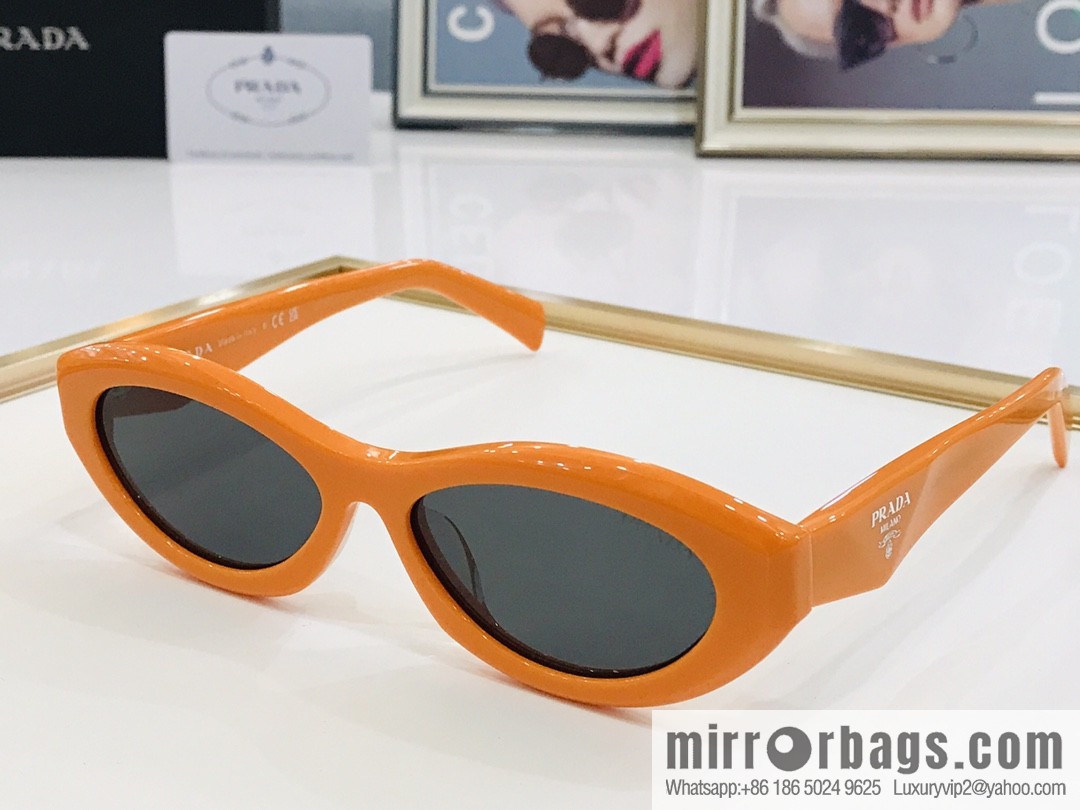 Prada oval frame women's sunglasses