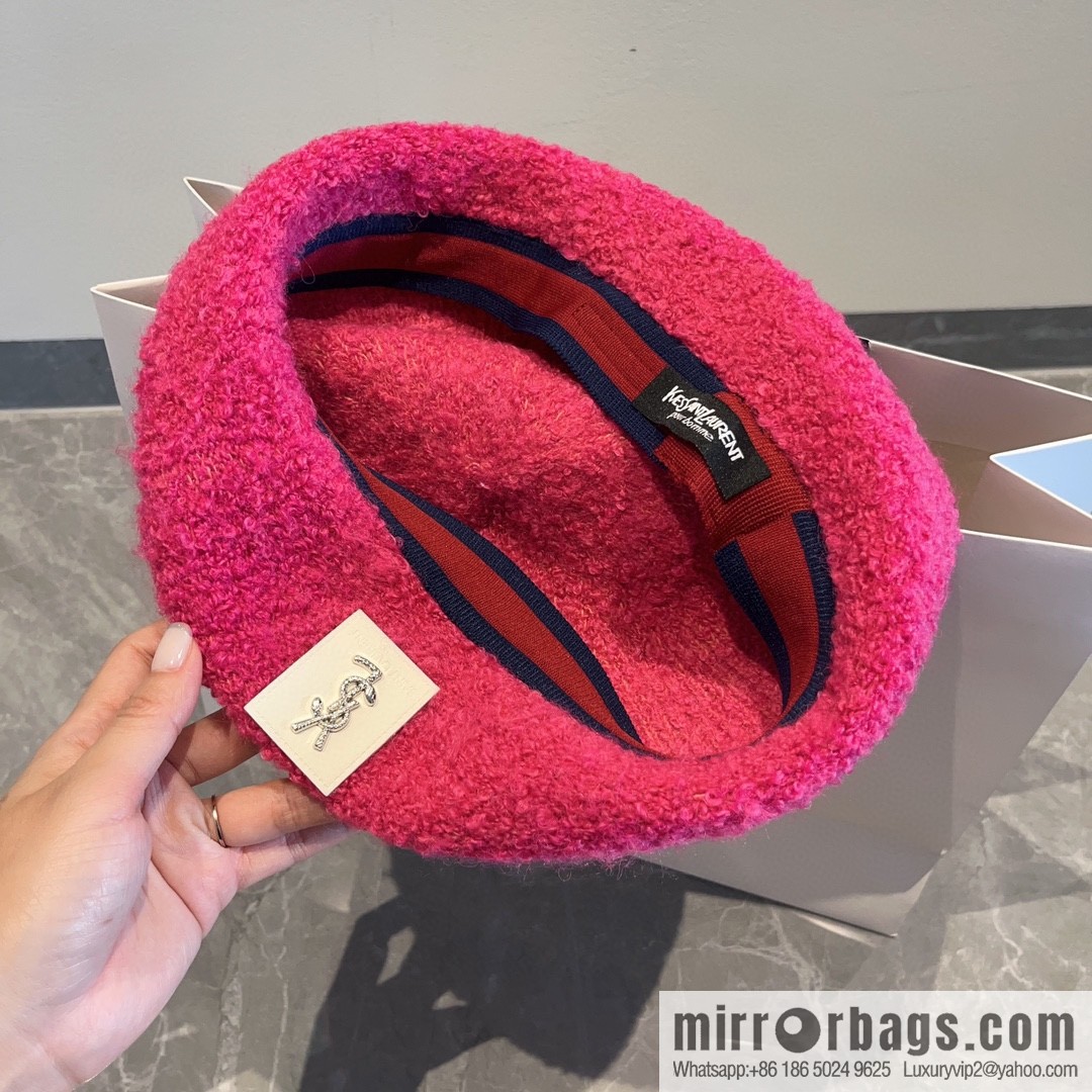 YSL Saint Laurent Corduroy Beret