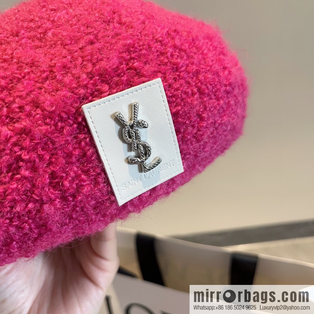 YSL Saint Laurent Corduroy Beret