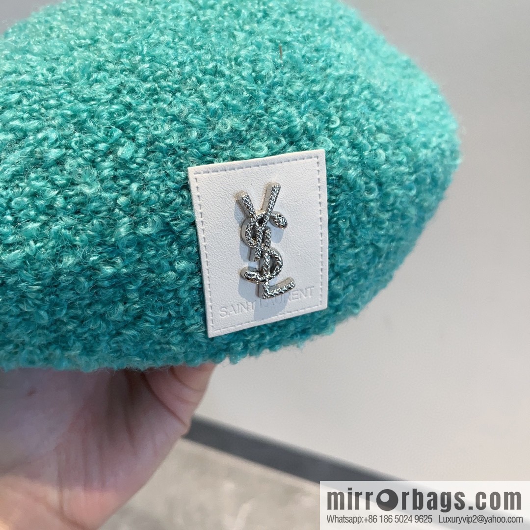 YSL Saint Laurent Corduroy Beret