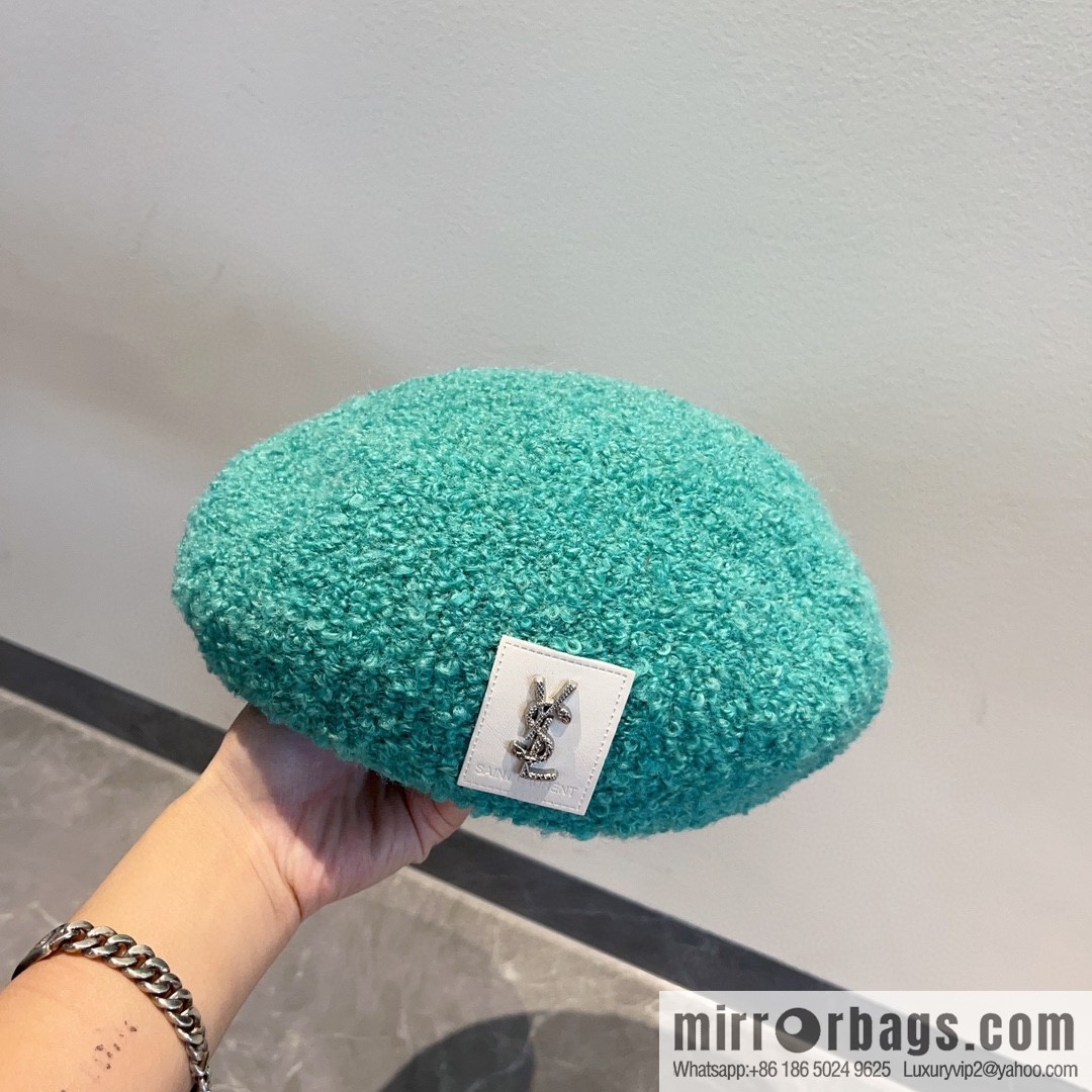 YSL Saint Laurent Corduroy Beret