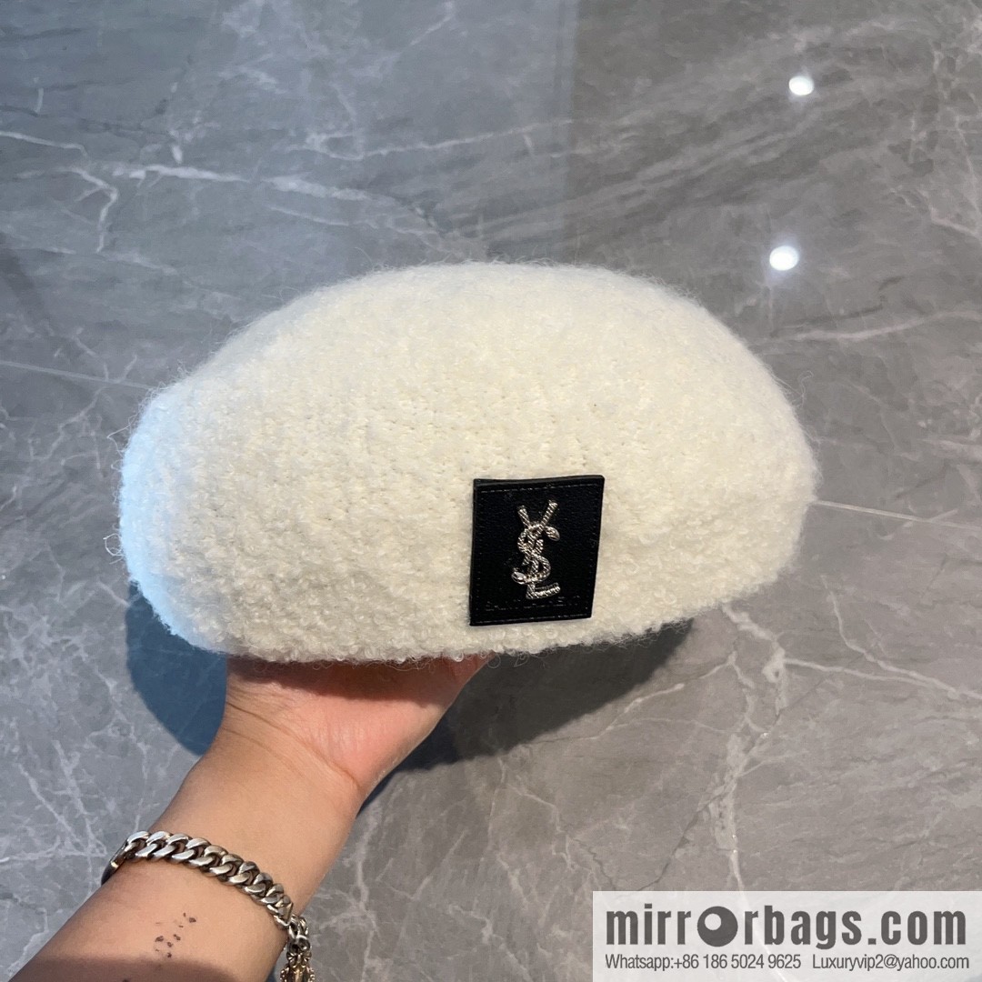 YSL Saint Laurent Corduroy Beret